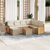  8-dijelni set vrtnih sofa od poliratana s jastucima bež | shoptok.hr