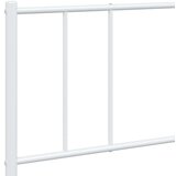 vidaXL Kovinski posteljni okvir z vzglavjem in vznožjem bel 183x213 cm | Shoptok.si