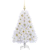  Umjetno božićno drvce s nogom Bijela 120 cm PVC i čelik | shoptok.hr
