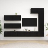 vidaXL 7-dijelni set TV ormarića crni od iverice Cijene