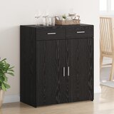 vidaXL shranjevalna omara Črna bukev 80x42.5x93.5 cm Inženirski les | Shoptok.si