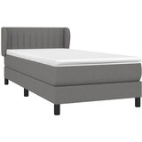  Krevet s oprugama i madracem tamnosivi 90 x 190 cm od tkanine | shoptok.hr