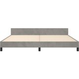  Posteljni okvir z vzglavjem svetlo siv 200x200 cm žamet, (20788298) | Shoptok.si