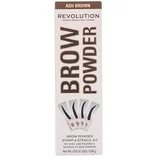 Revolution Brow Powder Stamp & Stencil puder za obrvi 0,65 g odtenek Ash Brown za ženske