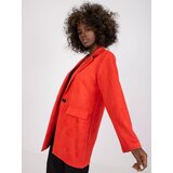 Fashion Hunters Women's dark coral blazer with Irmina button closure | Shoptok.si
