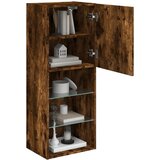 TV ormarić s LED svjetlima boja dimljenog hrasta 40,5x30x102 cm | shoptok.hr