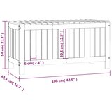  Vrtna kutija za pohranu boja meda 108x42,5x54 cm od borovine | shoptok.hr