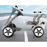  Dječji električni gokart s LED-om i dvostrano podesivim volanom te svjetlima na sjedalu - bijeli | shoptok.hr