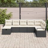  Set sofe 8 kom. 8-Broj sjedala Crna i Krema poliratan | shoptok.hr