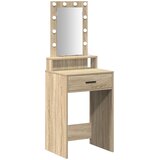 vidaXL Toaletni Stol s LED Osvjetljenjem - Sonoma Hrast - 50x41x140 cm Cijene