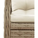  5-dijelni vrtni blagovaonski set od poliratana s jastucima bež 160 x 80 x 74 cm | Shoptok.si