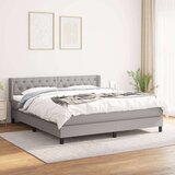  Box spring s madracem svjetlosiva 160x200 cm tkanina Cijene