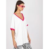FANCY Blouse-FA-BZ-7766.81P-white-pink | Shoptok.si