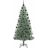  Umjetno Božićno Drvo s Snježnim Flokom i LED Svjetlom 210 cm | shoptok.hr