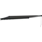 Tenda na uvlačenje antracit 5 x 3 m od tkanine i aluminija | shoptok.hr