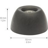 Wagner talni blažilnik za vrata, Ø 50 mm, de 2 kosa, višina 29,7 mm, črne barve | Shoptok.si