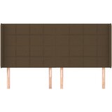  Uzglavlje s ušima tamnosmeđe 163x16x118/128 cm od tkanine | shoptok.hr