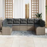  Sjedeća garnitura za vrt 9 kom. Siva poliratan 289 x 177,5 x 69 cm | shoptok.hr