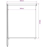  Vanjska rolo zavjesa 145 (Š) x 140 (V) cm bež | shoptok.hr