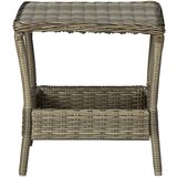 The Living Store Vrtna mizica rjava 45x45x46,5 poli ratan - Vrtna Mizica, (21461431) | Shoptok.si