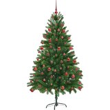 vidaXL Božično drevo med 300 LED z stojalom Zelena 180 cm PE | Shoptok.si
