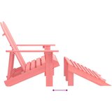  Vrtni dvosjed Adirondack od jelovine s otomanom ružičasti | Eponuda.com