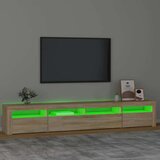 vidaXL TV ormarić s LED svjetlima boja hrasta sonome 240x35x40 cm | shoptok.hr