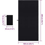 vidaXL Komplet športnih brisač Drugo Črna blago | Shoptok.si