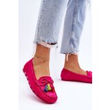 Boto Suede Loafers With Bow And Fringes Fuchsia Dorine | shoptok.hr