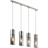 Viseća lampa, nikl mat, 4x E27