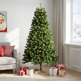  Umjetno božićno drvce 210 cm 300 LED lampica Topla bijela PVC | shoptok.hr