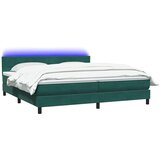 Box Spring krevet s madracem tamno zeleni 180x220 cm baršun | shoptok.hr