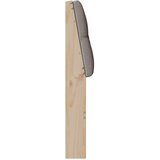  Tapecirani uzglavlje Sivo-smeđa 80 cm Čvrsto borovo drvo | shoptok.hr