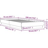  Okvir za krevet bijeli 90x190 cm konstruirano drvo | shoptok.hr