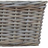  Saksija košarica s pohranom 3 pcs Siva Kubu Ratan | shoptok.hr