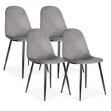 Modern Home Set od 4 baršunaste stolice za blagovaonicu i dnevni boravak - sive Cijene