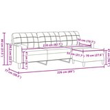  Trosjed s tabureom crvena boja vina 210 cm baršunasti | shoptok.hr