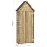  Kućica za alat od impregnirane borovine 77 x 28 x 178 cm | shoptok.hr