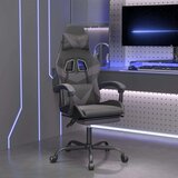  Vrtljiv gaming stol z oporo za noge črno in zeleno um. usnje, (21378466) | Shoptok.si