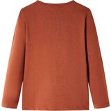  Dječja majica s dugim rukavima boja konjaka 116 | shoptok.hr