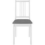  Jedilni stoli z blazinami 2 kosa trden les beli, (20624623) | Shoptok.si