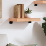  Zidna polica svjetlosmeđa 40 x 20 x 6 cm od obrađene hrastovine | Eponuda.com