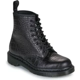 Polškornji 1460 Croco 8 Eye Boot Black New Vibrance Croco Črna