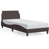 Furnova Posteljni okvir brez vzmetnice temno rjav 90x200 cm blago, (21941598) | Shoptok.si