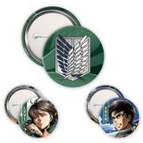 Abystyle Badge - Attack On Titan - Eren & Levi - Badge Pack | ePonuda.com