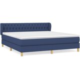  Box spring postelja z vzmetnico modra 180x200 cm blago, (20894852) | Shoptok.si