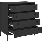  Komoda crna 68x39x73 5 cm hladno valjani čelik | shoptok.hr
