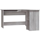 Maison Chic Kotna Pisalna miza - pisarniška miza - Računalniška miza siva sonoma 120x140x75 cm inženirski les, (21785092) Cene