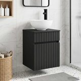  Umivaonik s policom za zid Crna 39 x 41 x 64,5 cm | Eponuda.ba