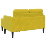 SOFA 2-sedežni kavč z ležiščem v obliki črke L rumena 125 cm žamet, (21749681) | Shoptok.si